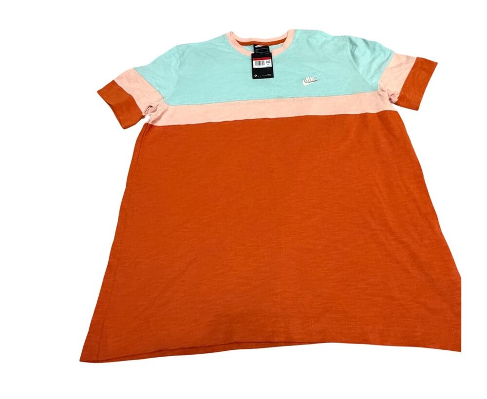 NWT - Nike Colorblock Tshirt - Teal/Peach/Orange - Size Large